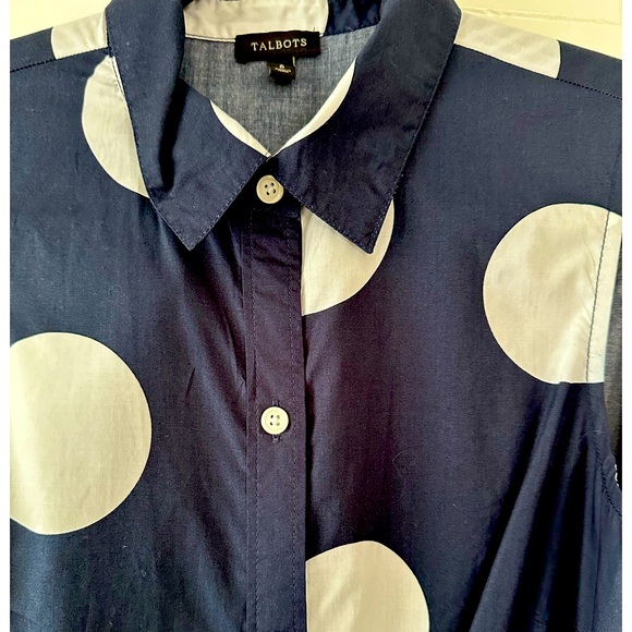 Navy/white Polka Dot Dress - Picture 3 of 5